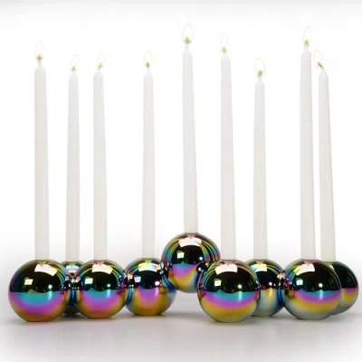Tchotchke Aluminum Bubble Menorah In Multi
