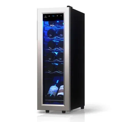 Tcl 1.24 Cu. Ft. Wine Cooler With Digital Controls In Stainless Steel