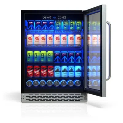 Tcl 24 In. Beverage Cooler With Low Noise Operation In Stainless Steel