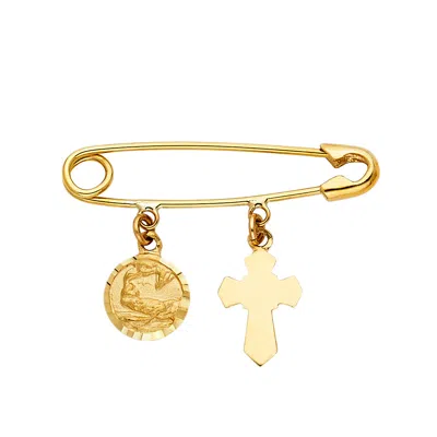 Pre-owned Td Collections 14k Yellow Gold Hang On Clip Pendant Jewelry For Women