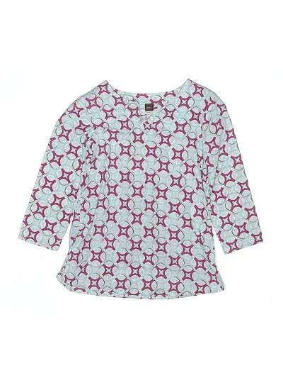 Pre-owned Tea Kids' 3/4 Sleeve Top Blue Keyhole Neckline Tops