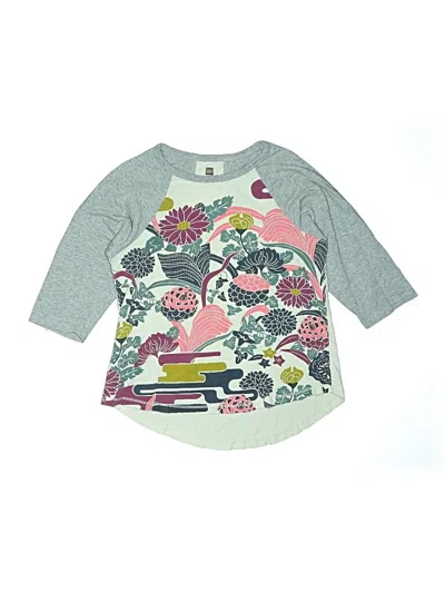 Pre-owned Tea Kids' 3/4 Sleeve T-shirt In Gray