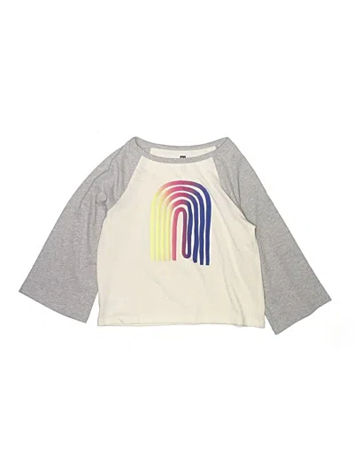 Pre-owned Tea Kids' 3/4 Sleeve T-shirt In Gray