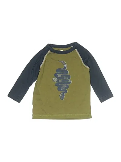 Pre-owned Tea Kids' 3/4 Sleeve T-shirt In Green