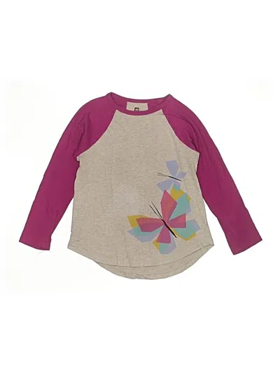 Pre-owned Tea Kids' 3/4 Sleeve T-shirt In Pink
