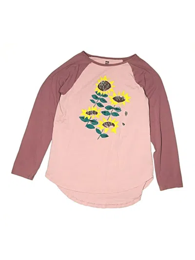 Pre-owned Tea Kids' 3/4 Sleeve T-shirt In Pink