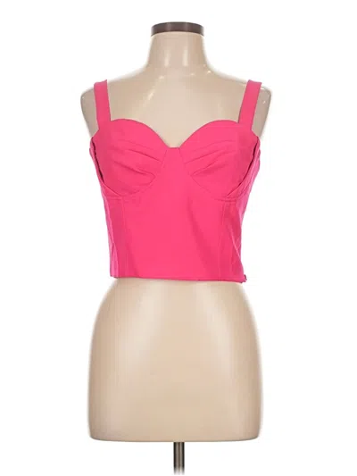 Tea & Cup Sleeveless Top Pink Sweetheart Neckline Tops