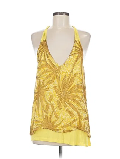 Pre-owned Tea And Honey Sleeveless Blouse In Yellow