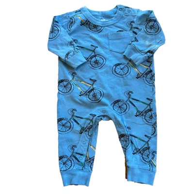 Tea Kids' Boys Blue Bicycles Long Sleeve Outfit