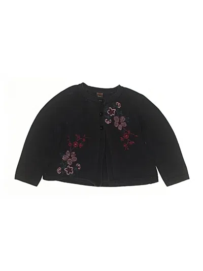 Pre-owned Tea Kids' Cardigan Sweater In Black