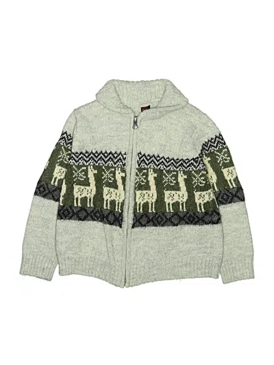 Pre-owned Tea Kids' Cardigan Sweater In Green
