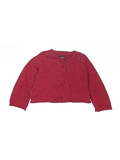 Pre-owned Tea Kids' Cardigan Sweater In Red