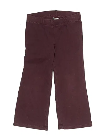 Pre-owned Tea Kids' Casual Pants In Burgundy