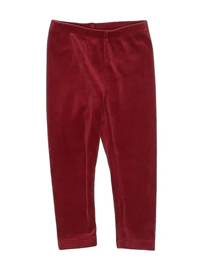 Pre-owned Tea Kids' Casual Pants In Burgundy
