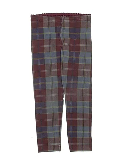 Pre-owned Tea Kids' Casual Pants In Burgundy