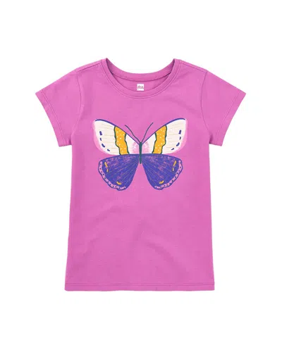 Tea Collection Kids' Beautiful Butterfly Graphic Tee In Pink