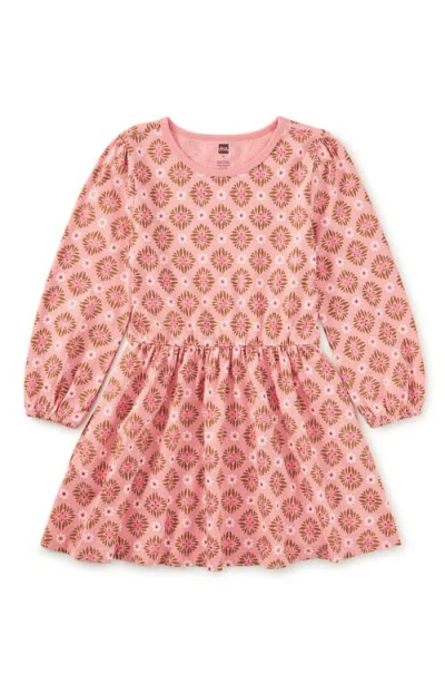Tea Collection Kids'  Blouson Sleeve Pocket Dress In Pink