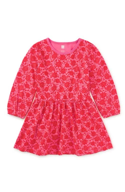 Tea Collection Kids'  Blouson Sleeve Pocket Dress In Pink