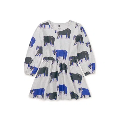 Tea Collection Kids' Blouson Sleeve Pocket Dress In Multi