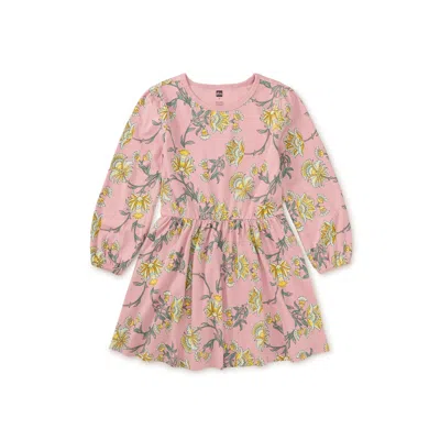 Tea Collection Kids' Blouson Sleeve Pocket Dress In Multi