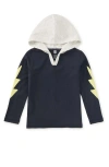 Tea Collection Bolt Sleeves Happy Hoodie In Blue