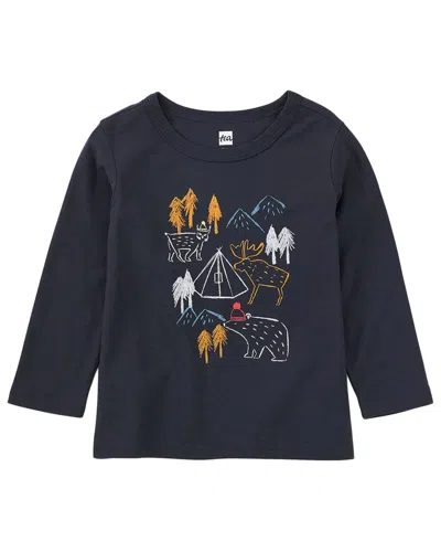 Tea Collection Camping Graphic T-shirt In Black