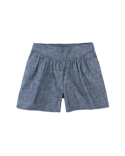 Tea Collection Kids' Chambray Culotte Short In Blue