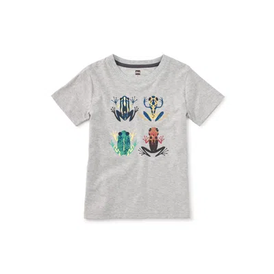 Tea Collection Kids' Cloud Forest Frogs Graphic Tee In Gray