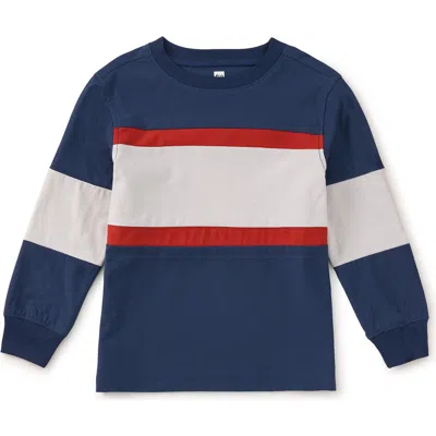 Tea Collection Kids'  Colorblock Rugby Top In Blue
