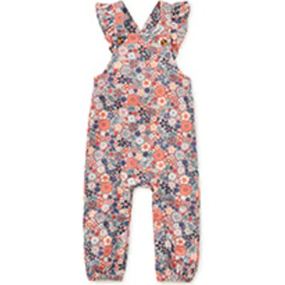 Tea Collection Corduroy Ruffle Baby Overalls In Multi