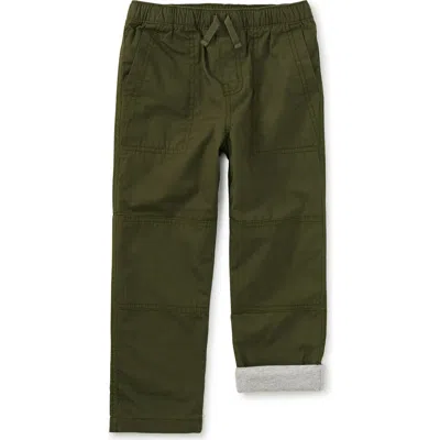 Tea Collection Kids'  Cozy Does It Lined Pants In Green