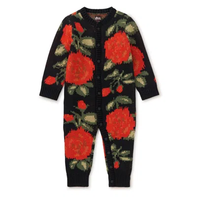 Tea Collection Kids' Cozy Rose Baby Romper In Multi