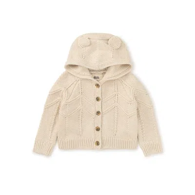 Tea Collection Kids' Creature Comfort Baby Cardigan In Neutral