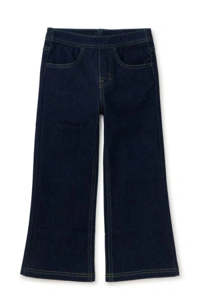 Tea Collection Kids'  Denim-like Flare Pants In Blue