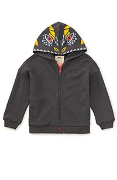 Tea Collection Kids'  Dragon Hood Easy Fit Hoodie In Gray