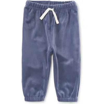 Tea Collection Kids'  Easy Fit Velour Baby Joggers In Blue