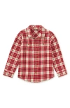 Tea Collection Kids'  Flannel Button Up Shirt In Multi