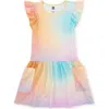 Tea Collection Kids'  Flutter Sleeve Pocket Dress In Multi