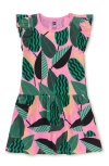 Tea Collection Kids'  Flutter Sleeve Pocket Dress 2.0 In Bossa Nova Foliage