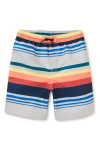 Tea Collection Full-length Swim Trunks In Mediterranean Stripe