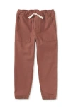 Tea Collection Game On Reverse Twill Joggers In Brown
