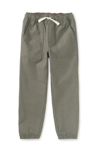 Tea Collection Kids'  Game On Reverse Twill Joggers In Brown