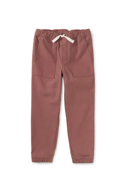 Tea Collection Kids'  Game On Reverse Twill Joggers In Brown