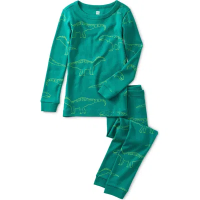 Tea Collection Kids'  Goodnight Pajama Set In Green