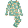 Tea Collection Babies'  Goodnight Pajama Set In Green
