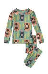Tea Collection Kids'  Goodnight Pj Set In Green