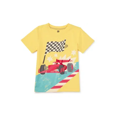 Tea Collection Kids' Gran Premio Graphic Tee In Yellow