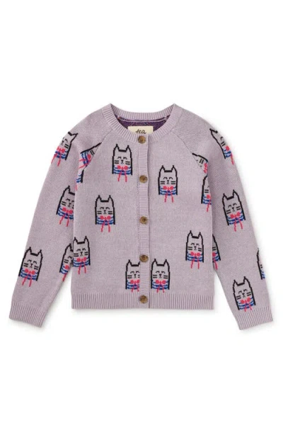 Tea Collection Kids'  Iconic Bowtie Cats Cardigan