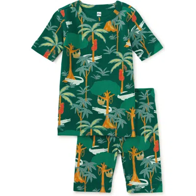 Tea Collection Kids'  In Your Dreams Pajama Set 2.0 In Amazon Forest Friends