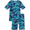Tea Collection Kids'  In Your Dreams Pajama Set 2.0 In Humpback Whales